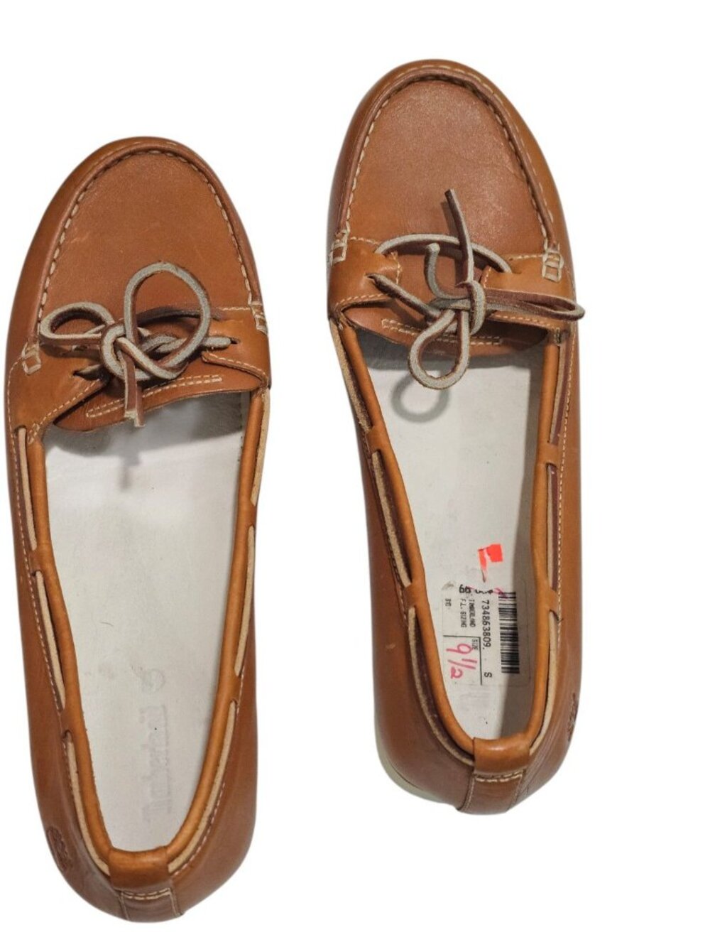 Timberland Women 9.5 W Boat Shoe Brown Leather Loafer Essential Quiet Luxury - Picture 5 of 8